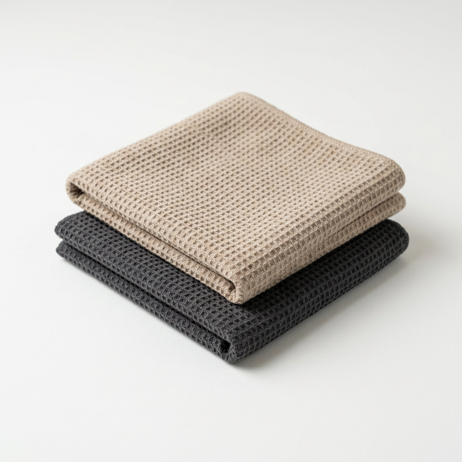 Fibrae Multi-Pack waffle microfiber towels, 15.7 x 15.7 in